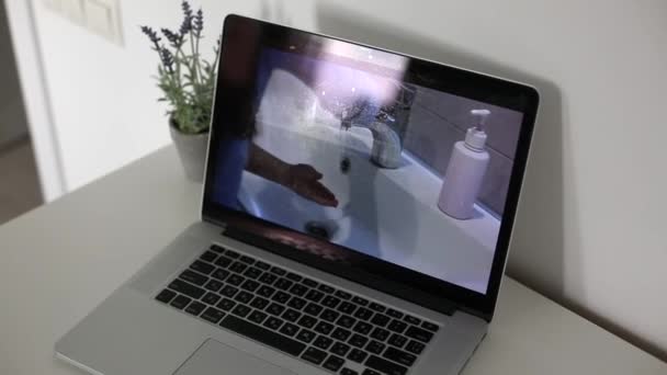 Quarantena Isolamento Distanza Sociale Lavoro Freelance Casa Studio Auto Isolamento — Video Stock