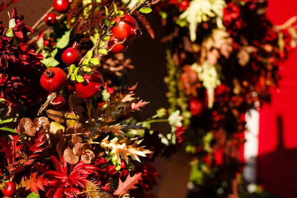 Piękne szczegóły ślubu z ceremonii i recepcji — Zdjęcie stockowe