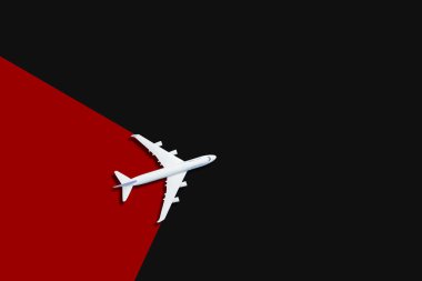 Minyatür uçak seyahat teması, 3D görüntüleme