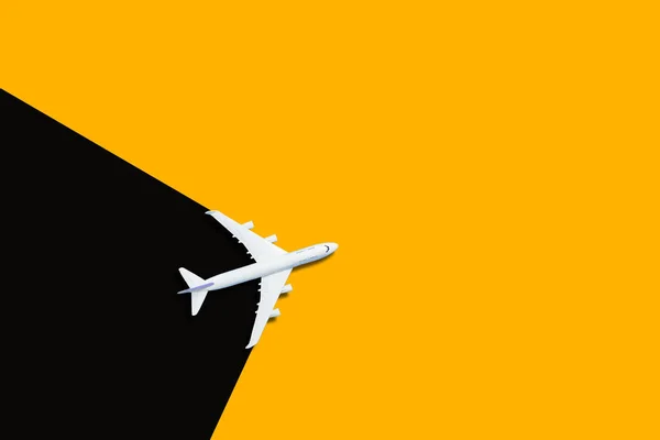 Miniatuur Vliegtuig Reizen Thema Rendering — Stockfoto