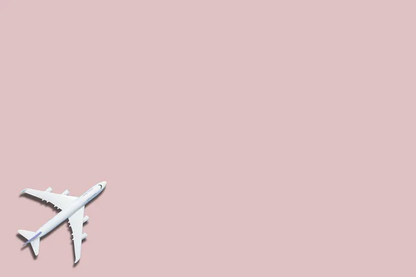 Airplane Figure Pink Background — Stock Photo, Image