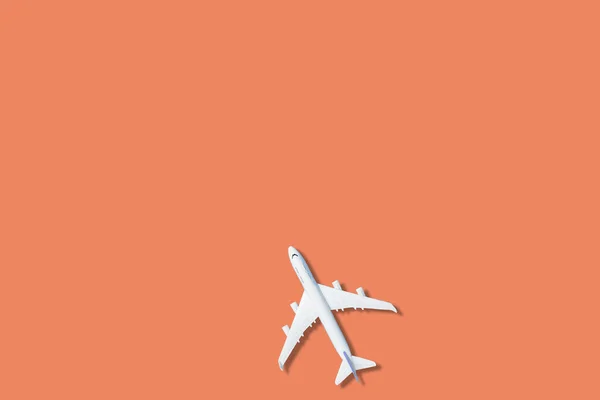 Airplane Figure Pink Background — Stock Photo, Image