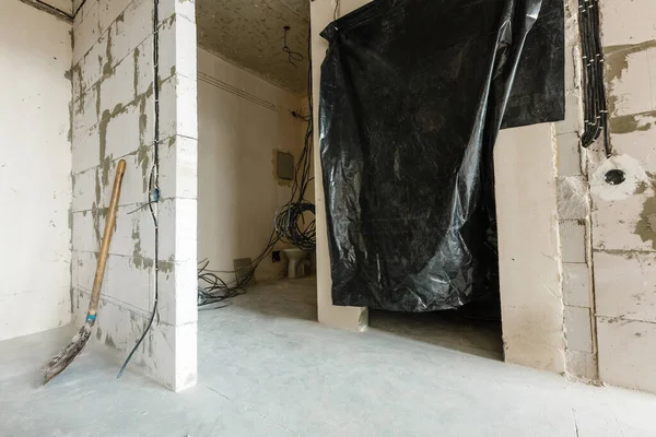 Fotografia Interior Apartamento Não Renovado Quarto Antes Renovação — Fotografia de Stock