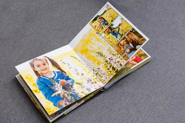 Barnens fotobok. Barnens känslomässiga porträtt. — Stockfoto