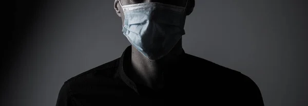 Człowiek Masce Ochronnej Wirus H1N1 — Zdjęcie stockowe