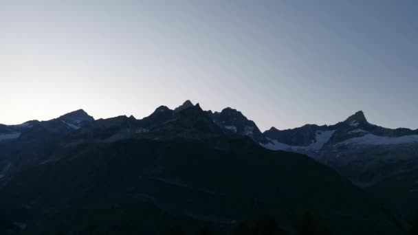 Sehr Schöne Natur Des Matterhorns Schweiz Blick Auf Die Alpen — Stockvideo