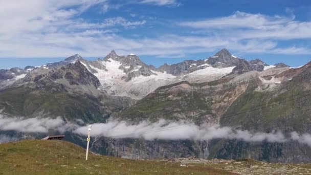 Muito Bela Natureza Montanha Matterhorn Suíça Alpes Vista Zermatt Movendo — Vídeo de Stock