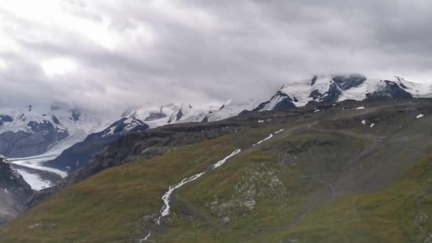 Bardzo Piękna Przyroda Matterhorn Góry Alpy Szwajcaria Widok Zermatt Przeprowadzka — Wideo stockowe