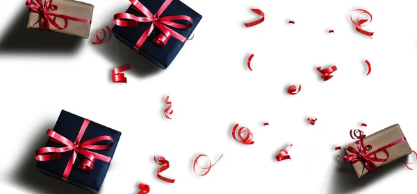 Fondo Navidad Año Nuevo Composición Simple Hecha Decoraciones Navidad Ramas —  Fotos de Stock
