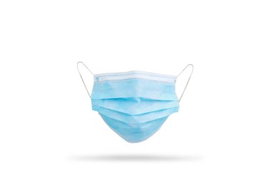 Doktor maskesi ve korona virüs koruması beyaz arkaplanda izole edildi