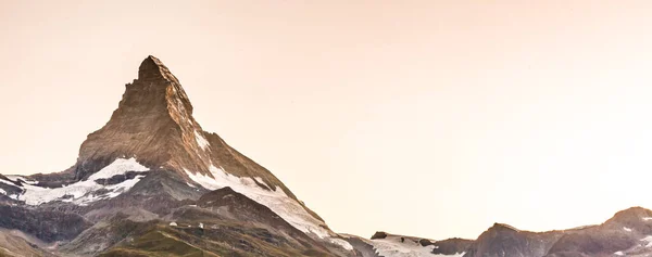 Bela Vista Antiga Aldeia Com Fundo Pico Matterhorn Zermatt Suíça — Fotografia de Stock