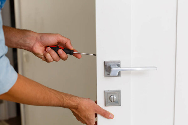 Close up of a handyman