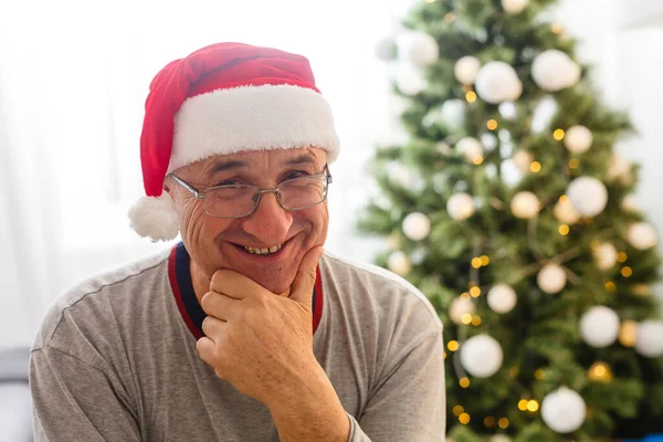 Tecnología Blogs Concepto Gente Feliz Sonriente Hombre Mayor Grabación Vídeo —  Fotos de Stock