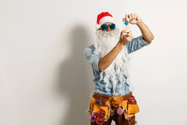 Santa Claus wearing sunglasses. cool santa