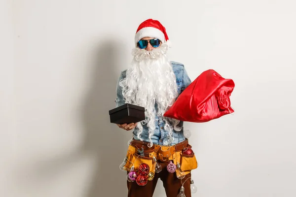 Der Weihnachtsmann Mit Sonnenbrille Cooler Weihnachtsmann — Stockfoto