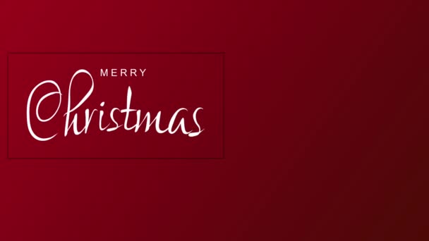 Bílé písmeno dlaždice pohybující se hláskovat Vánoce s dárky. — Stock video