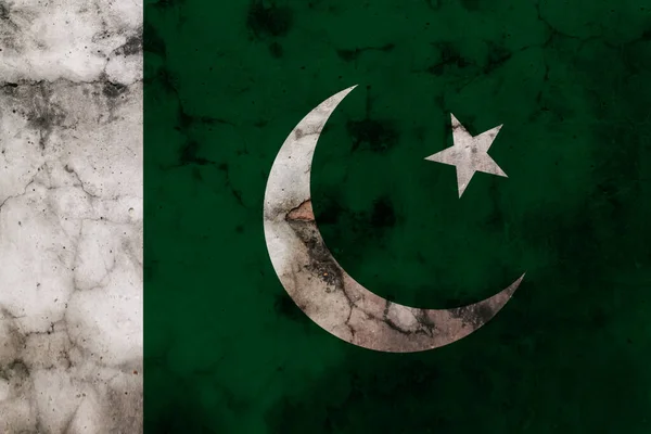 Old Pakistan Grunge Background Flag — Stock Photo, Image