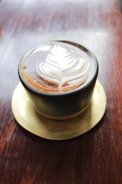 Coffee Art Table Wood — Stock Photo, Image