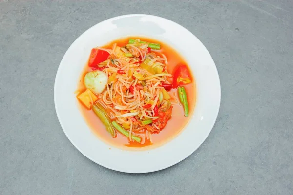 Papaya Salad Thai Food — Stock Photo, Image