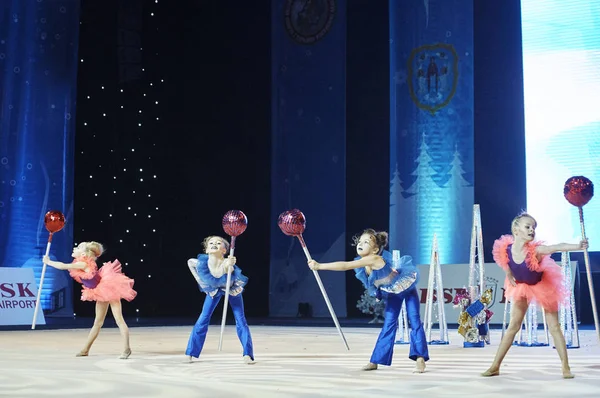 Unidentified Young Gymnast Participates Baby Cup Belswissbank Children Competitions Gymnastics — Stock Photo, Image