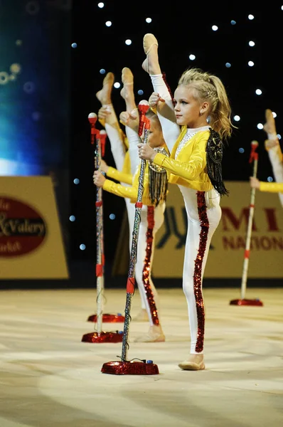 Unidentified Young Gymnast Participates Baby Cup Belswissbank Children Competitions Gymnastics — Stock Photo, Image