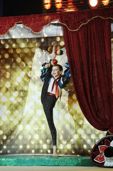 Unidentified Young Gymnast Participates Baby Cup Belswissbank Children Competitions Gymnastics — Stock Photo, Image