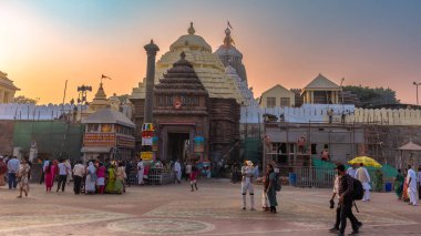 Puri, Odisha, December 15,2023. View of The Famous Jagannath Temple, an important Hindu temple dedicated to Jagannath, a form of Vishnu. clipart