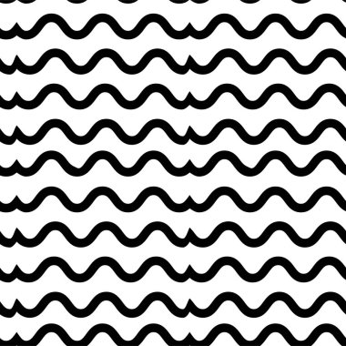 Tek renkli, düz çizgili deseni beyaz ve siyah renklerde. Vektör soyut illüstrasyonu