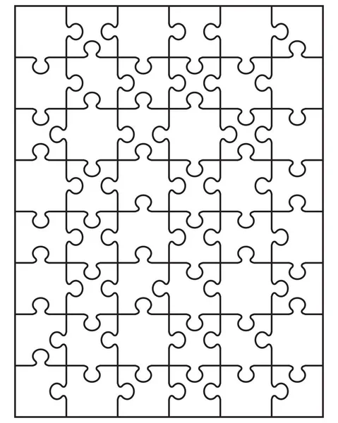 50 piece puzzle template | Puzzles pieces. 10x5 jigsaws grid, puzzle ...