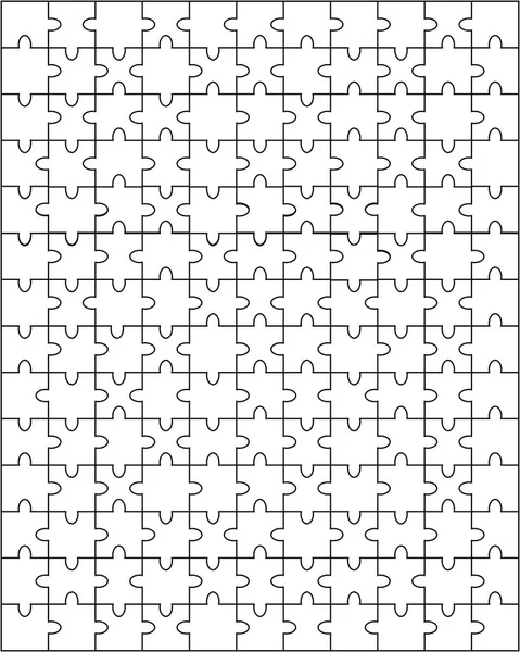 Векторная Иллюстрация Большой Белой Головоломки Отдельные Части — стоковый вектор