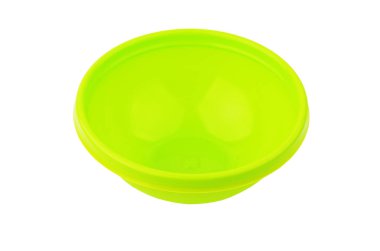 Beyaz arka plan üzerinde izole yeşil plastik Havzası