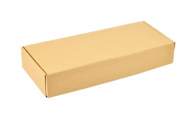 Retro karton kutu, beyaz arkaplanda izole