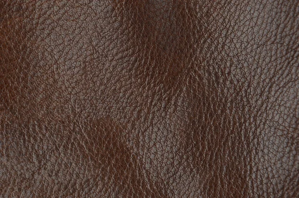 Close Natural Brown Leather Background — Stock Photo, Image