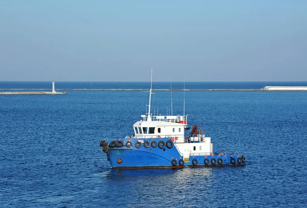 Statku Zasilania Platforma Psv Quayside Port — Zdjęcie stockowe