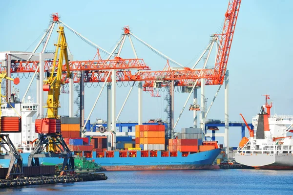 Gru Carico Portuale Nave Container Odessa Ucraina — Foto Stock