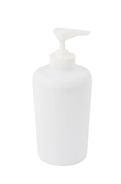 Dispensador Sabão Plástico Isolado Fundo Branco — Fotografia de Stock