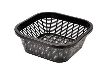 Beyaz arka plan üzerinde izole depolama plastik sepet