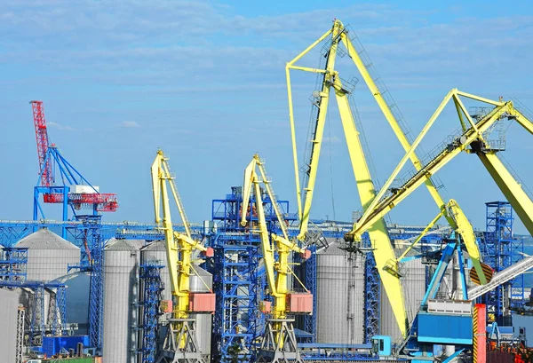 Last Kran Och Spannmål Port Odessa Ukraina — Stockfoto
