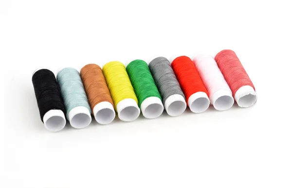 Color Threads Set Isolated White Backround — Stock Photo, Image