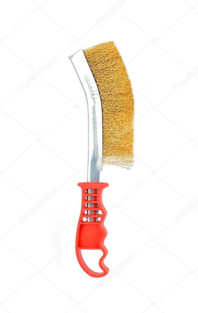 Wire brush for grinding, isolated on white background