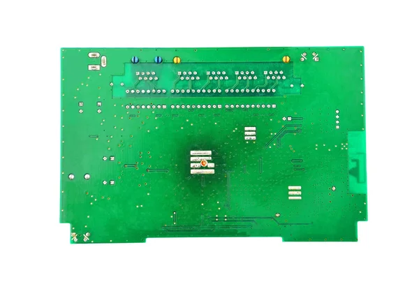 Yeşil Microcircuit Ile Yönlendirici Anakart Üzerine Beyaz Yazdırılır — Stok fotoğraf