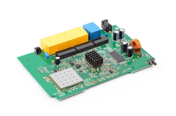 Grünes Router-Motherboard — Stockfoto