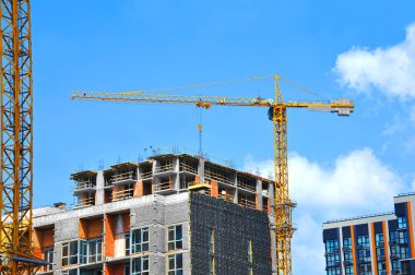 Vinç ve highrise şantiye