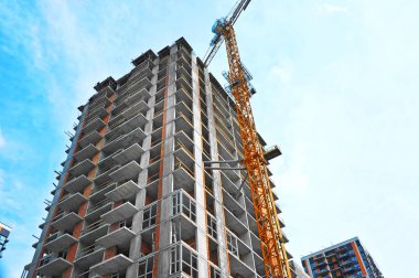 Vinç ve highrise şantiye