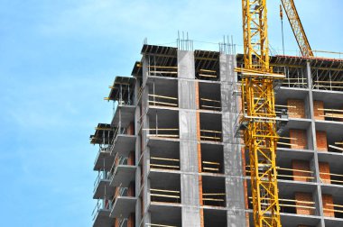 Vinç ve highrise şantiye