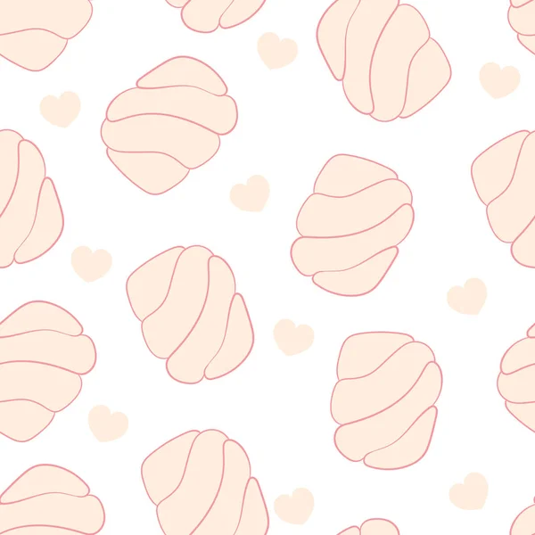 Niedlichen Rosa Schöne Dekoration Marshmallow Süßigkeiten Wiederholen Muster Verwendung Für — Stockfoto