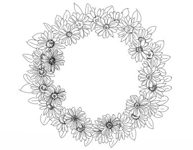 papatya çiçekleri ile antika arka plan