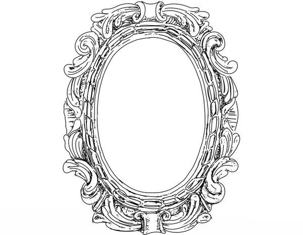 Antika eskitilmiş bir barok çerçeve.