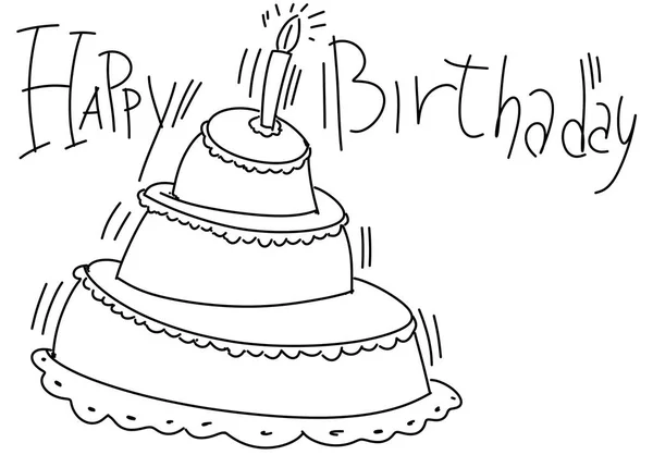 birthday cake stylized comic book style humorist drawings