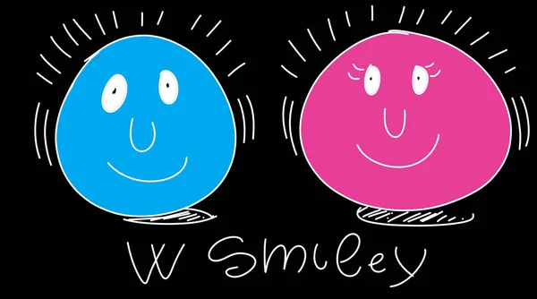 Icon Smiley Colorful Drawings Pop Art Style — Stock Photo, Image